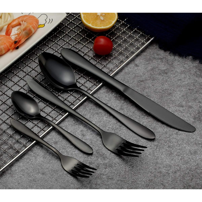 Набор столовых приборов 30 предметов Black HOMQUEN