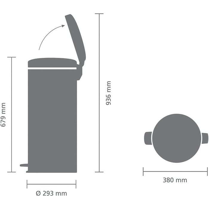 Мусорный бак с педалью 30 л Soft Beige NewIcon Brabantia