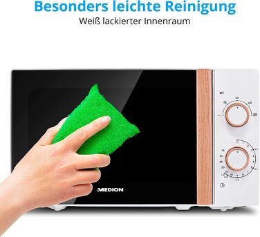 Микроволновая печь MEDION / 700 Вт / 20 литров / 5 уровней мощности / функция размораживания