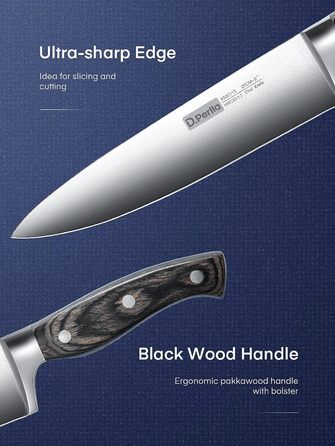 Набор кухонных ножей с ножницами и затачивающим блоком 16 предметов D.Perlla