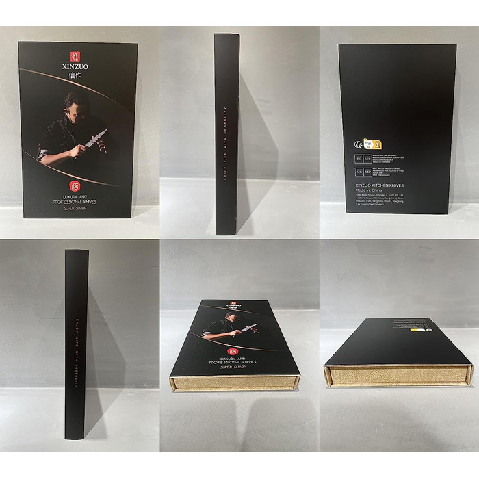 Набор из 4 ножей для стейка из дамасской стали XINZUO