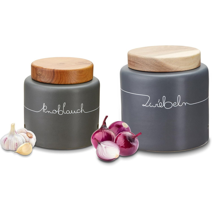 Набор банок для хранения 2 предмета Grey KHG