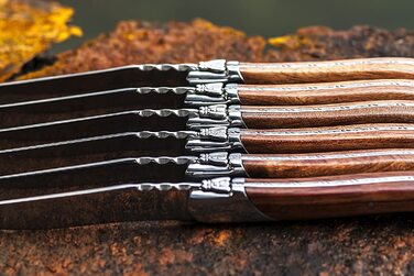 Набор ножей для стейка с футляром 6 предметов Rose Wood Luxury Line Laguiole