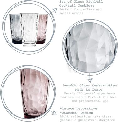 Набор из 6 стаканов 0,47 л Diamond Bormioli Rocco