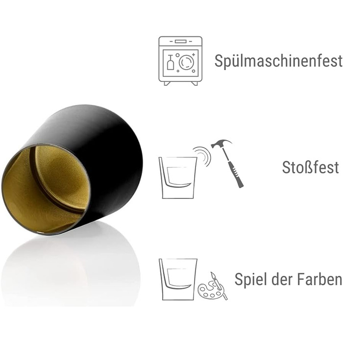 Набор стаканов 6 шт. 380 мл, черно-золотой 1590012EP096 Stölzle Lausitz