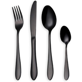 Набор столовых приборов 24 предмета Black HOMQUEN