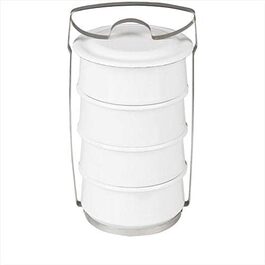 Набор контейнеров для еды 4 предмета, эмалированный, белый Riess 0331-033