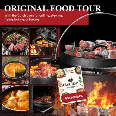 Чугунная голландская печь 6,3 л Black Overmont