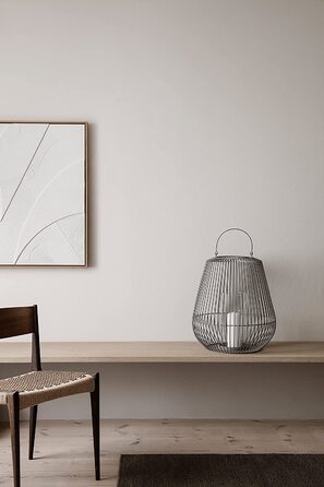 Фонарь под свечу 50 см M Steel Gray Nidea Blomus