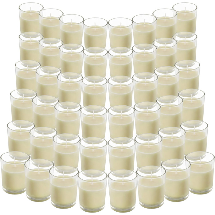 Набор из 48 свечей в бокалах, без запаха Belle Vous