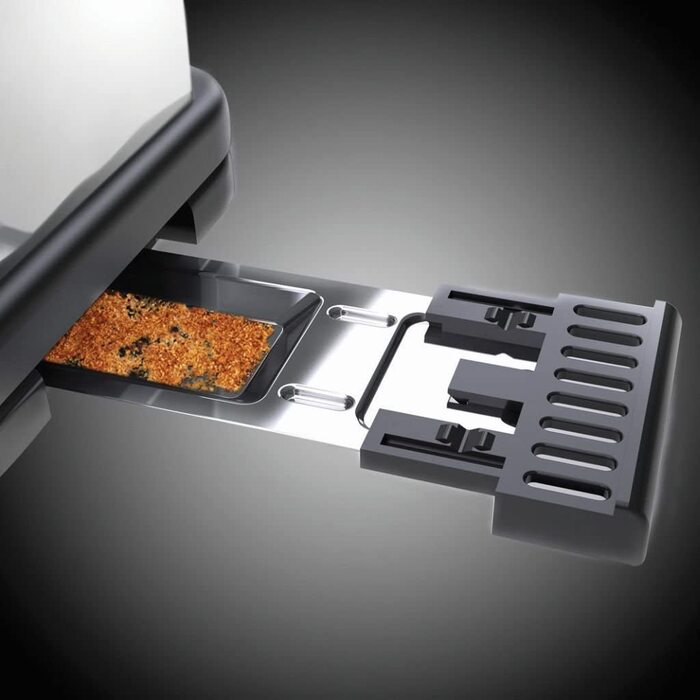 Тостер Russell Hobbs / 1000 Вт / на 2 ломтика / с насадкой для булочек / 6 ступеней