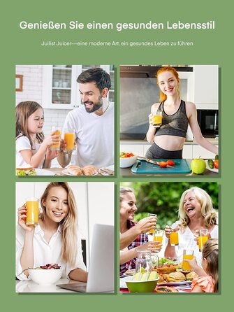 Соковыжималка для овощей и фруктов Juilist / 800 Вт / 2 скорости / нержавеющая сталь