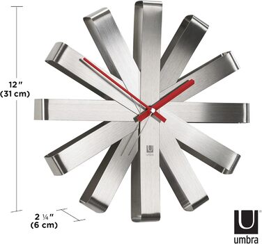 Часы настенные 31 см Ribbon Umbra