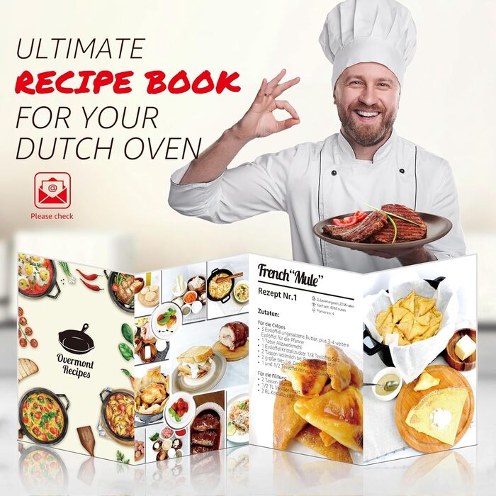 Чугунная эмалированная кастрюля 5,2 л Red Overmont