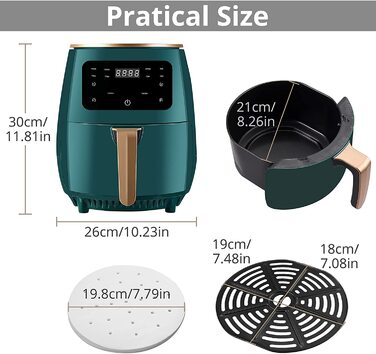 Фритюрница HOMGEN XL HG631eu / 4.5 л / 8 в 1 / 1400 Вт