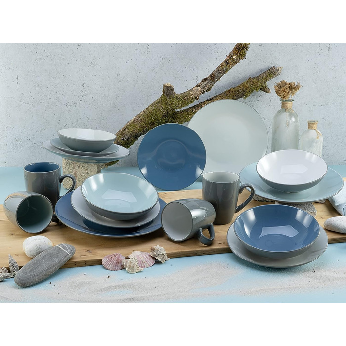 Столовый сервиз из керамики на 4 человека 16 предметов Sea Breeze Series 23535 CreaTable