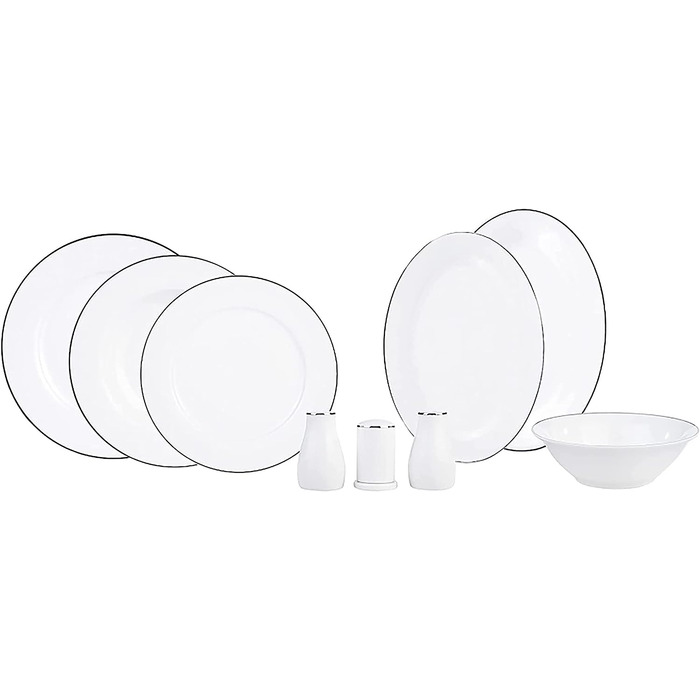 Набор столовой посуды на 12 человек 56 предметов Lexi Platinum KARACA