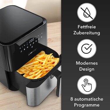 Фритюрница Clatronic XXL / 5 л / 8 программ / 1450 Вт