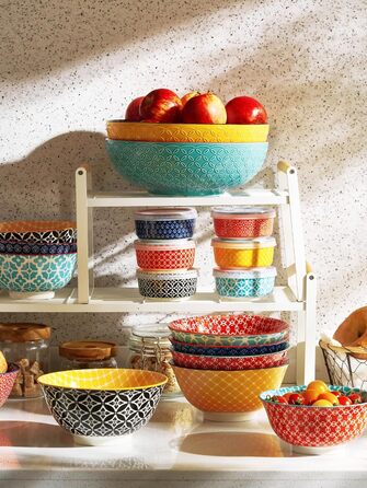 Набор глубоких тарелок 0,68 л 6 предметов Vibrant Colour DOWAN