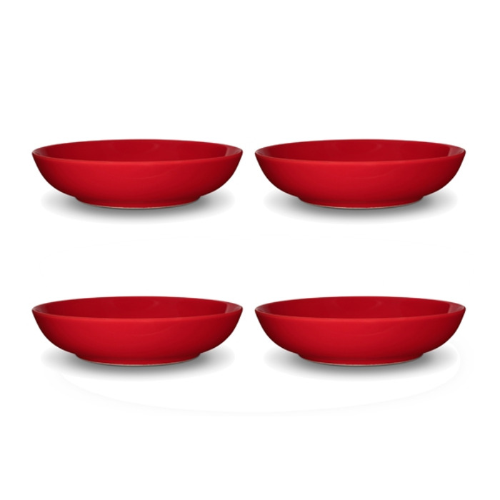 Набор пиал для супа 20 см, 4 предмета, красный Happymix Friesland