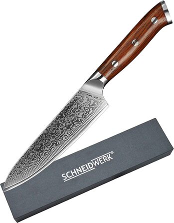 Поварской нож из дамасской стали 13 см SCHNEIDWERK