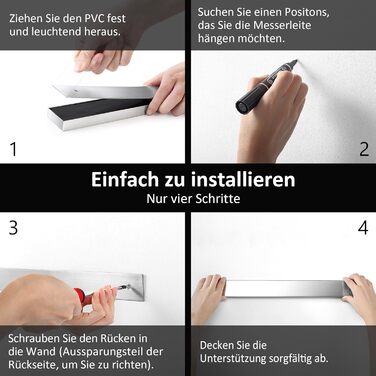 Магнитный держатель для ножей 45 см PAUDIN