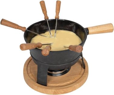BOSKA Набор для сырного фондю 6 предметов чугун/сталь/дуб Pro L BOSKA
