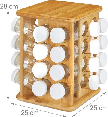Вращающаяся карусель для специй 28 х 25 х 25 см XXL Relaxdays