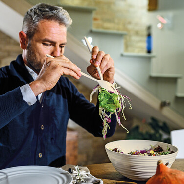 Приборы для салата 2 предмета молочно-белых Tierra Guzzini