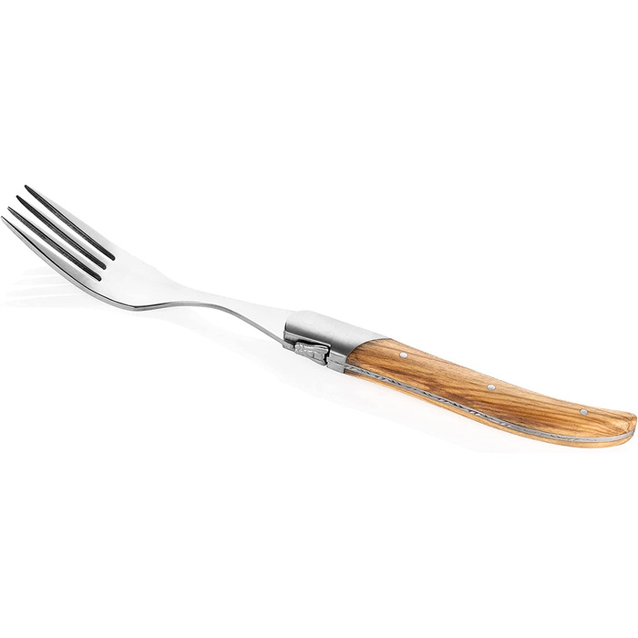 Набор вилок для стейка с футляром 6 предметов Olive Wood Luxury Line Laguiole