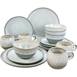 Столовый сервиз на 4 человека 16 предметов Grey Loft Stone Series CreaTable