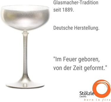 Набор бокалов для шампанского 200 мл 6 предметов серебристый Elements Lausitz Stölzle