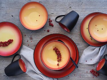 Столовый сервиз на 4 человека 16 предметов Hot Red Series CreaTable