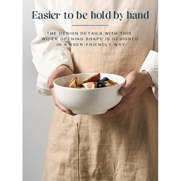 Набор глубоких керамических пиал 1,1 л 4 предмета White DOWAN