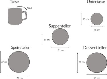 Столовый сервиз из керамогранита на 4 человека 20 предметов Nature Collection Aqua CreaTable