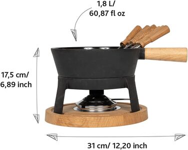 BOSKA Набор для сырного фондю 6 предметов чугун/сталь/дуб Pro L BOSKA