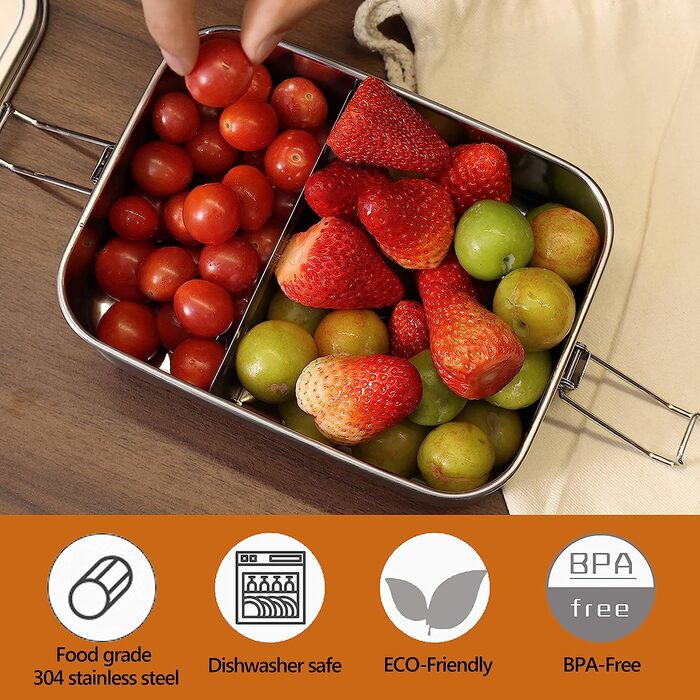 Nicelock Ланч-бокс с набором приборов нержавеющая сталь Nicelock