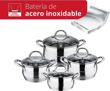 Набор из 4 кастрюль с крышками Gourmet Bergner