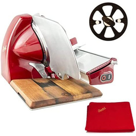 Ломтерезка Berkel Home Line 200 Plus / 190 Вт / разделочная доска ручной работы / алюминий / красный