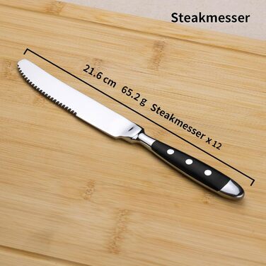 Набор ножей для стейка 12 предметов Black Berlin Series Alata