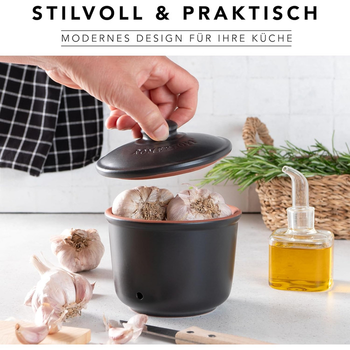 Горшок для чеснока 0,6 л Black Römertopf