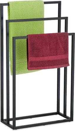 Вешалка для полотенец с 3 перекладинами 82,5 x 46 x 21 см Relaxdays
