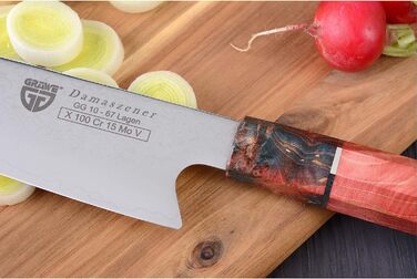 Поварской нож> из 67 слоев дамасской стали 20 см GRÄWE