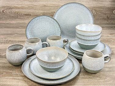 Столовый сервиз на 4 человека 16 предметов Grey Loft Stone Series CreaTable
