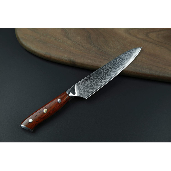 Поварской нож из дамасской стали 13 см SCHNEIDWERK