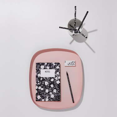 Блокнот 1x9x14 см серый AJ Vintage Flowers Notizbuch Design Letters