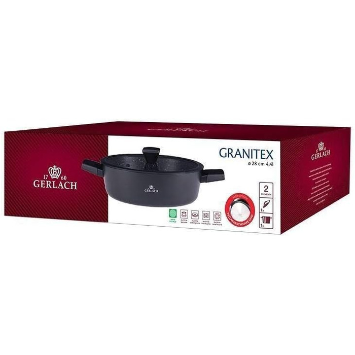 Сковорода с двумя ручками 4,4 л Granitex Gerlach