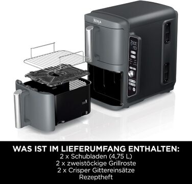 Фритюрница с двойной корзиной 9,5 л SL400EU Double Stack XL Ninja