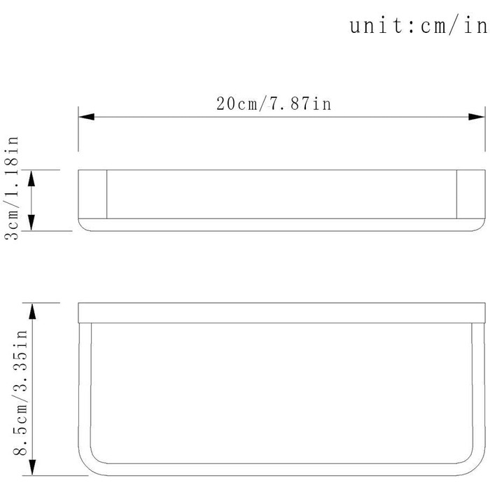 Вешалка для полотенец 20 см Matt Black Flybath