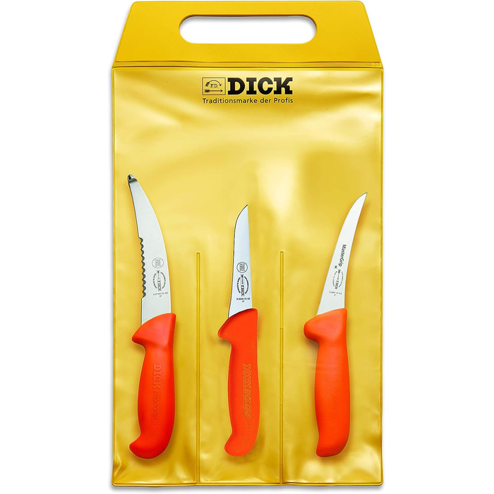 F. DICK Набор из 3 ножей для охотников пластик/сталь ErgoGrip F. DICK